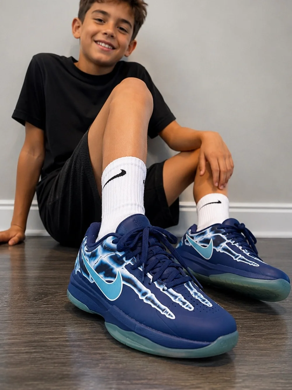 Grade School (5Y) Nike Kobe 5 Protro “X-Ray,” style HM9522-400.